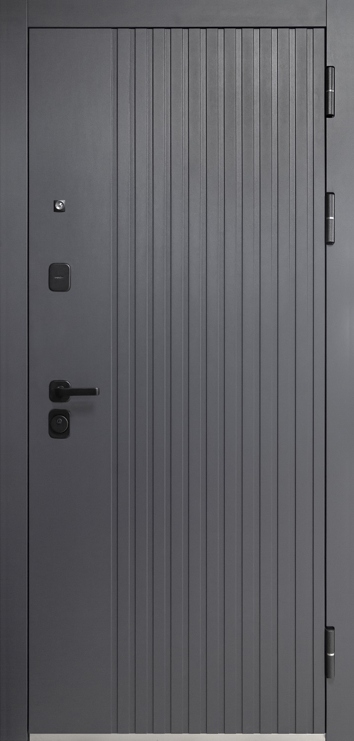 Входная дверь ТГ 9 см 2 МДФ Эмалит белый Зеркало фацет