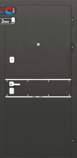 Входная дверь Luxor 2 мм Букле черный Классика