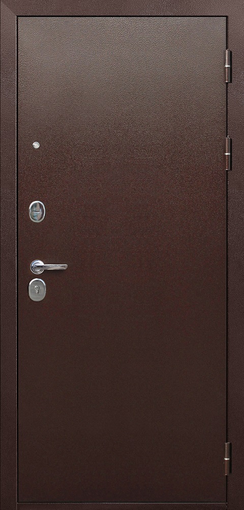 Входная дверь ТГ 7 см Эмалит белый Зеркало