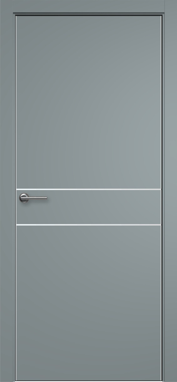 Межкомнатная дверь Alum 420 хром/черный