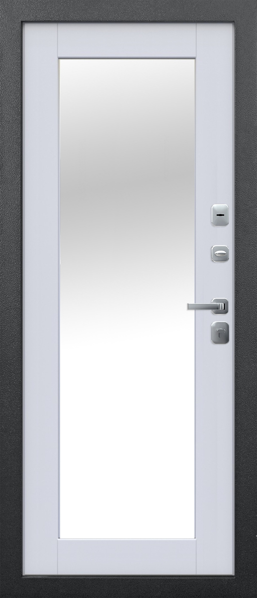 Входная дверь 11 см Изотерма Серебро Зеркало Царга